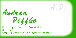 andrea piffko business card